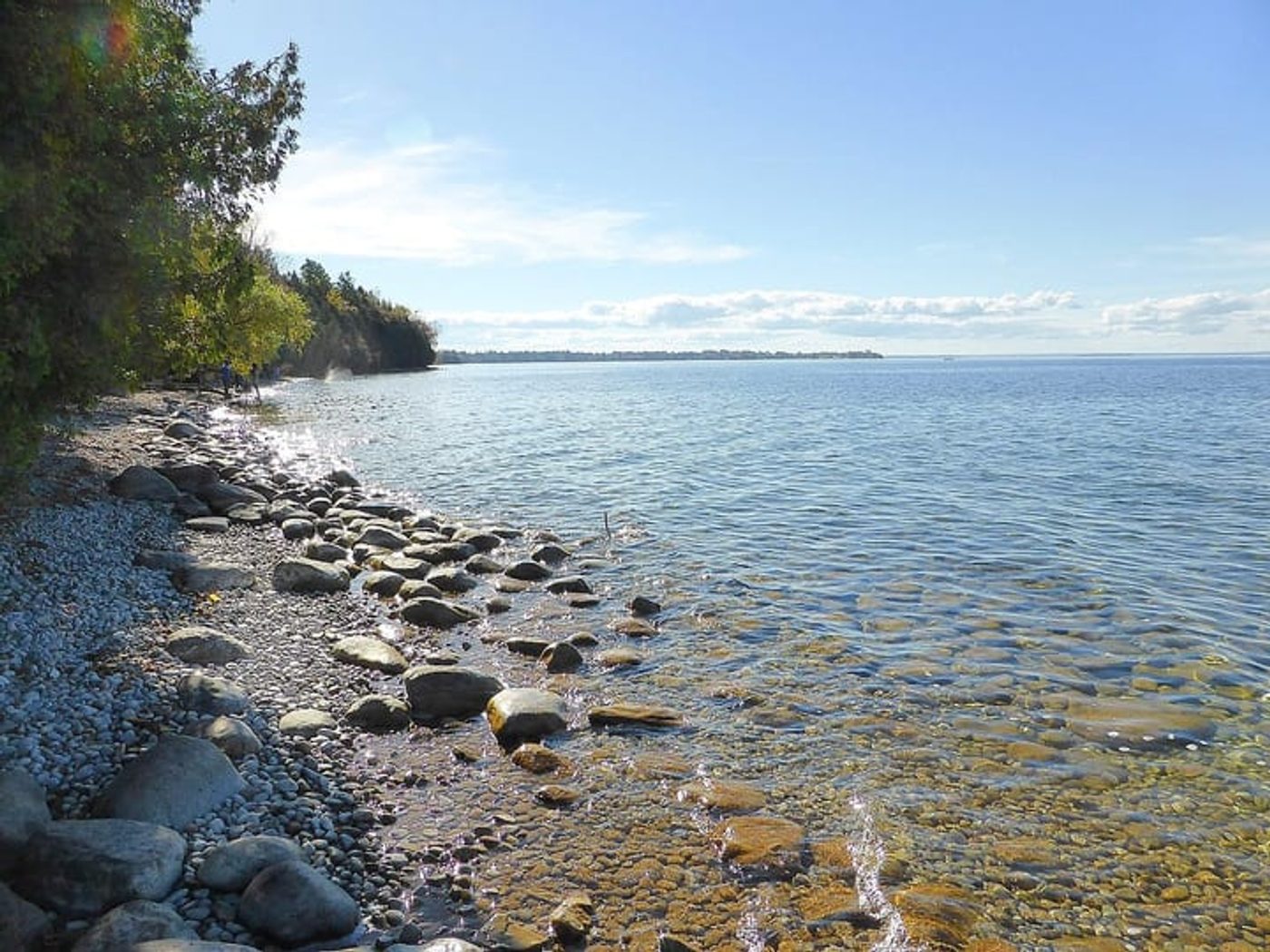 The rocky shoreline of Lake Simcoe at Innisfil, Ontario