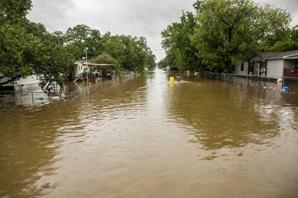 Stormwater outfall during a high-flow event requiring emergency clarification