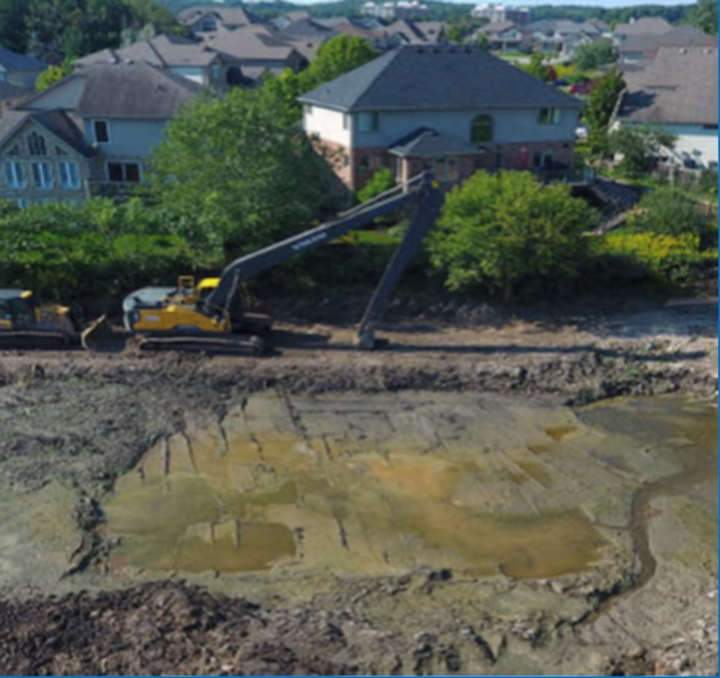 Bound slurry after Ultrabind treatment on a municipal site