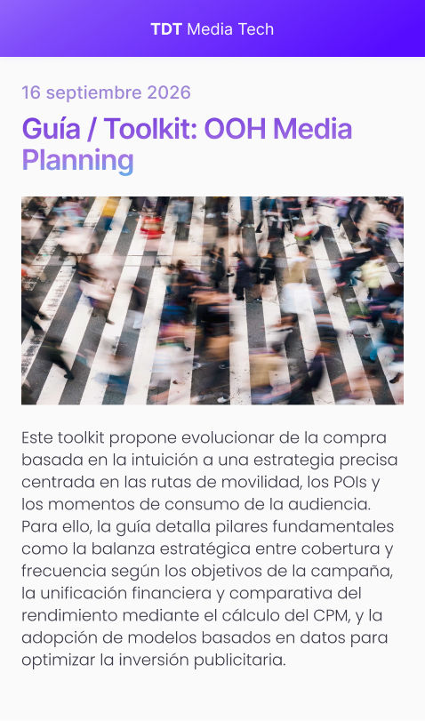 Guía / toolkit: OOH Media Planning