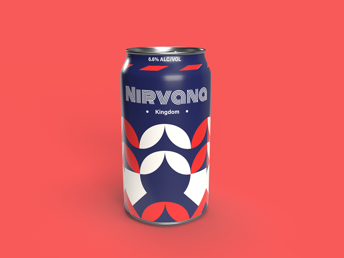 Nirvana Kingdom can on a red background