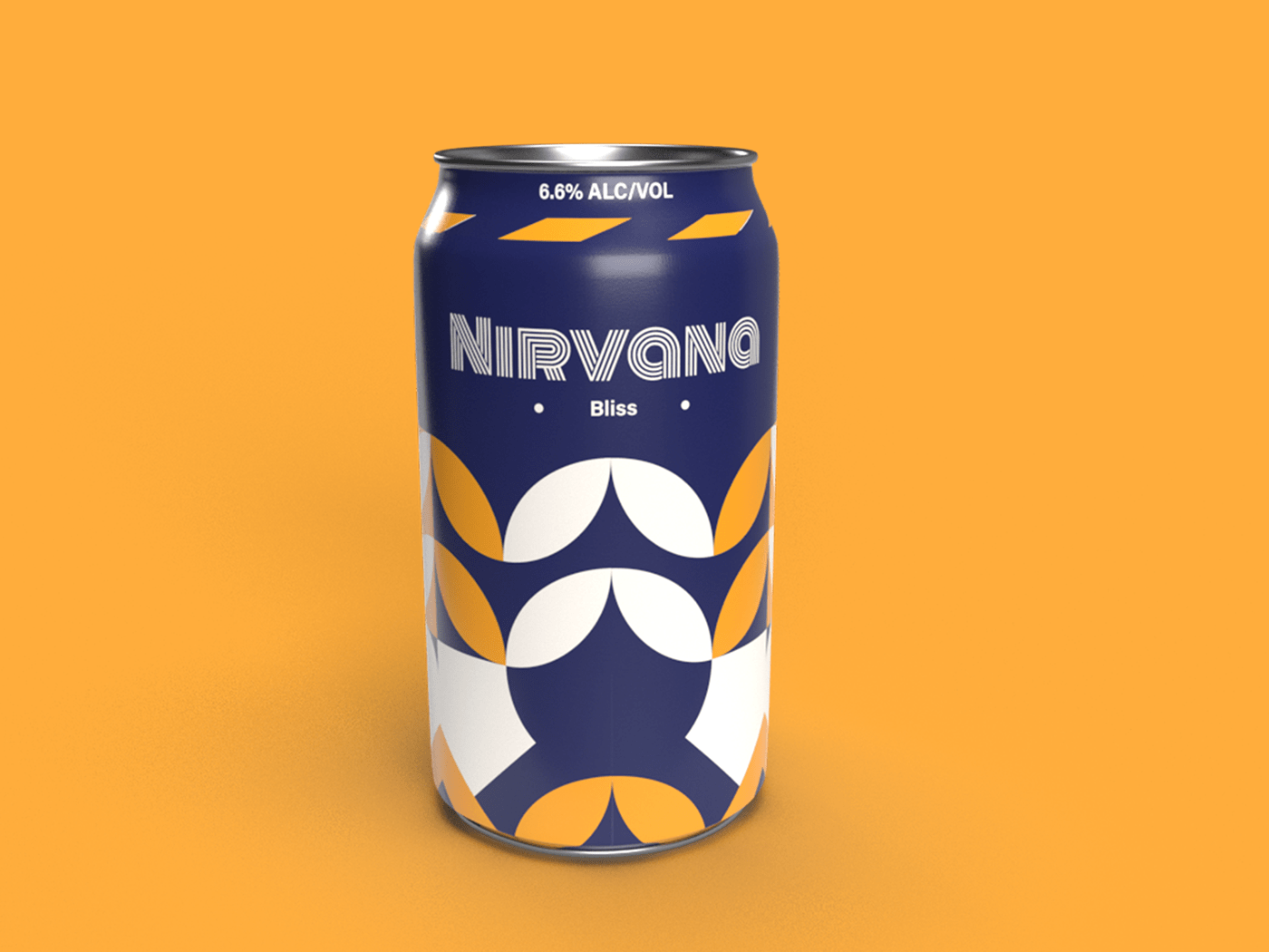 Nirvana Bliss can on an amber background