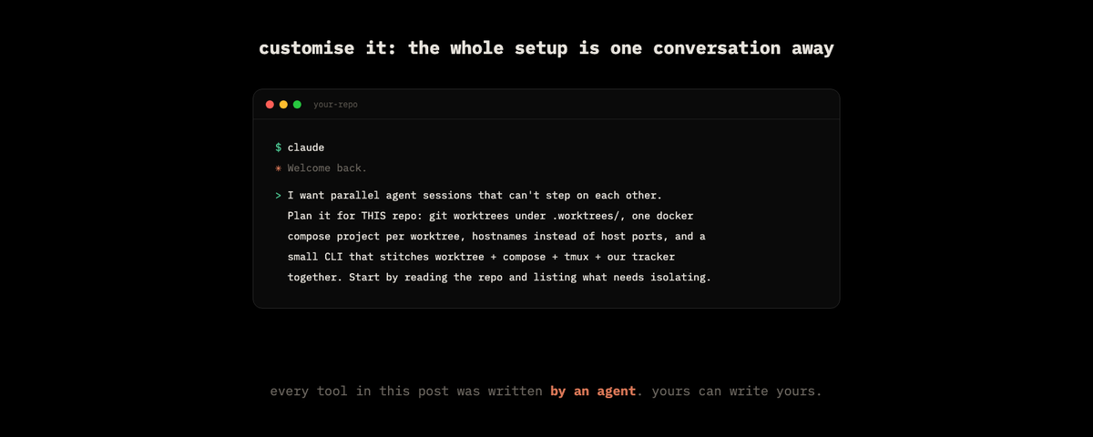 Customise it: the whole setup is one conversation away