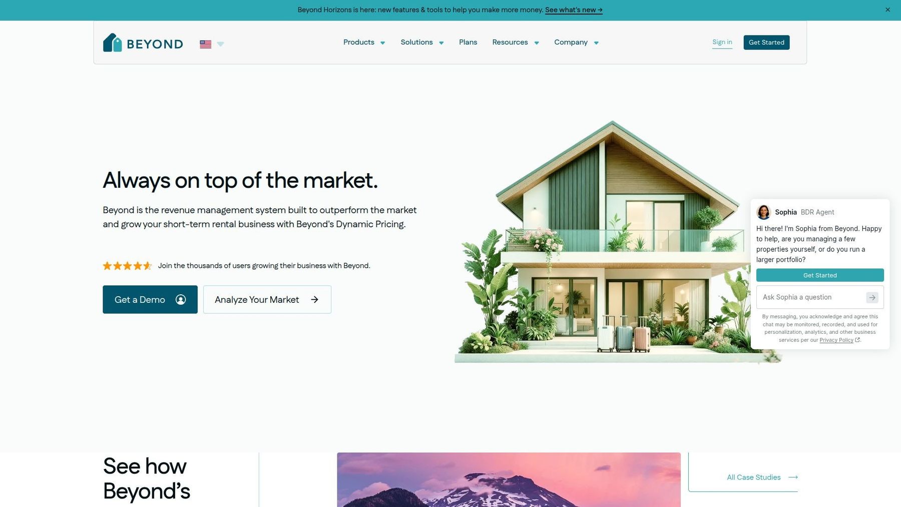 Beyond new home page hero