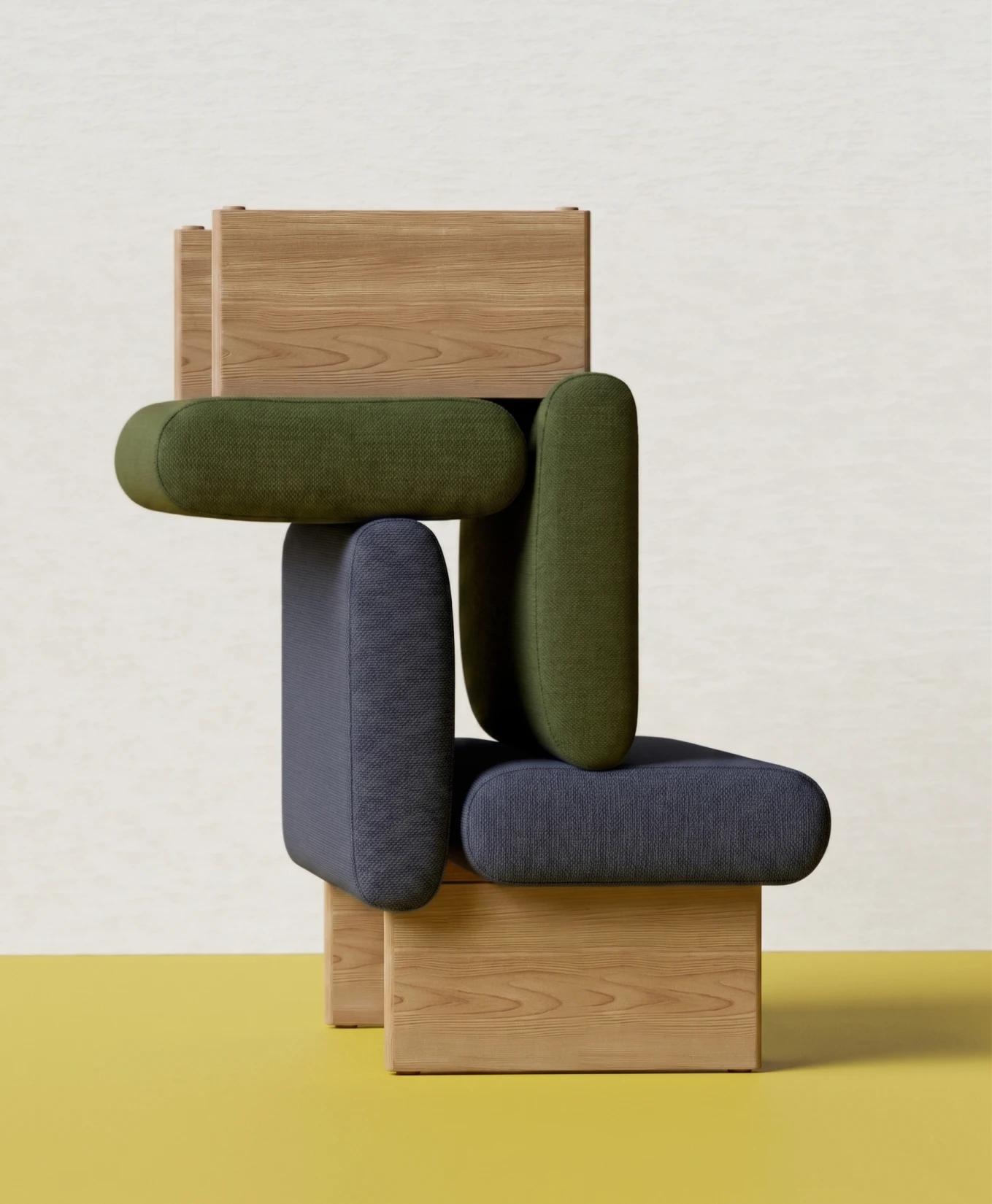 Altherr Desile Park Bensh Bench System Leland Furniture Product Design Art Direction 25