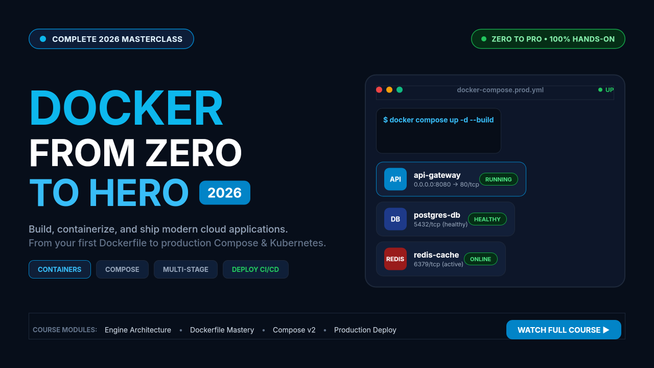 Docker Crash Course: Beginner to Builder