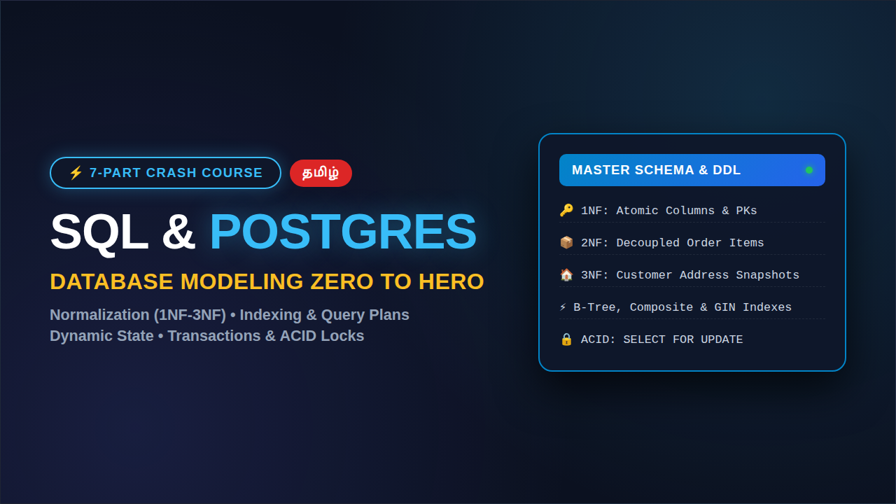 SQL & PostgreSQL Database Modeling Crash Course