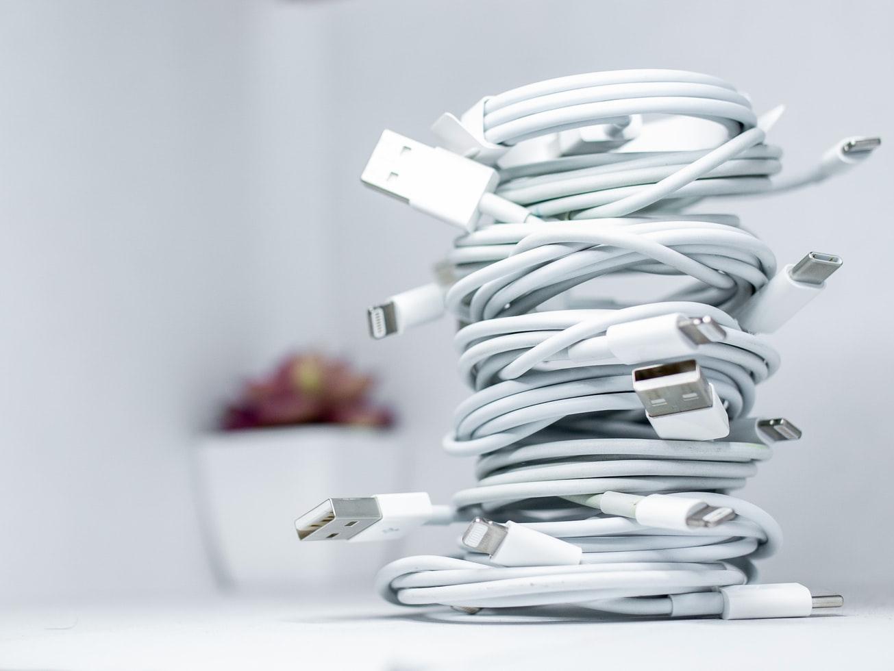 Cords, chargers, and printer cartridges