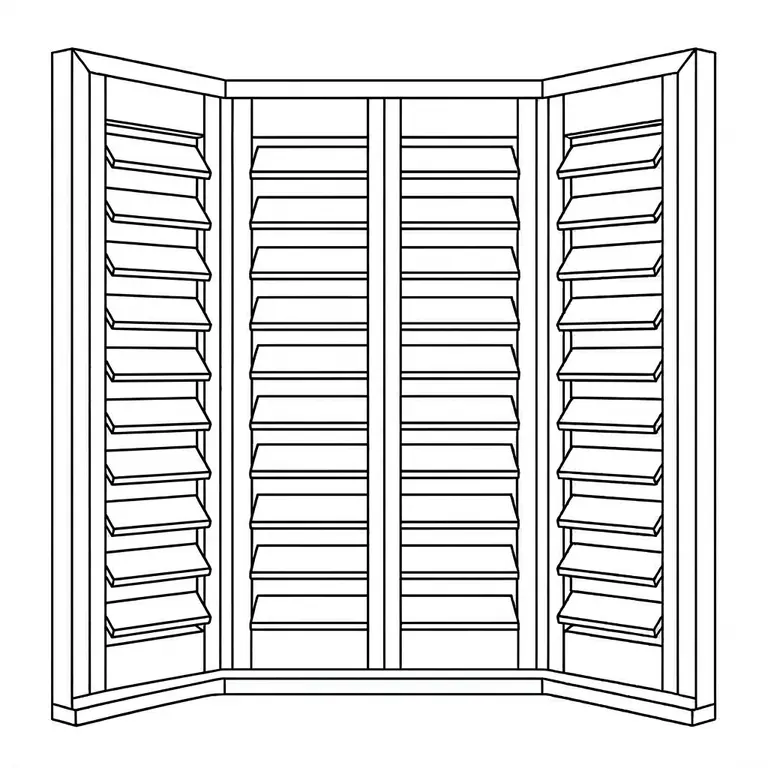 Bay window plantation shutters fitted in a Twickenham bay