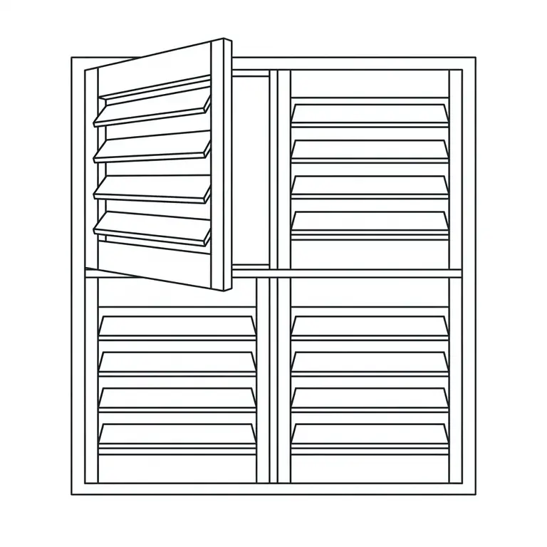 Tier on tier plantation shutters in a Teddington bedroom