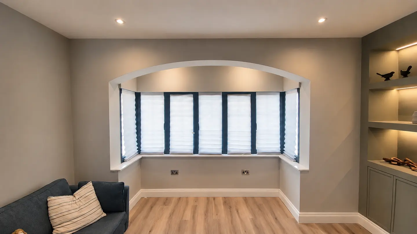 Living room before plantation shutters were fitted