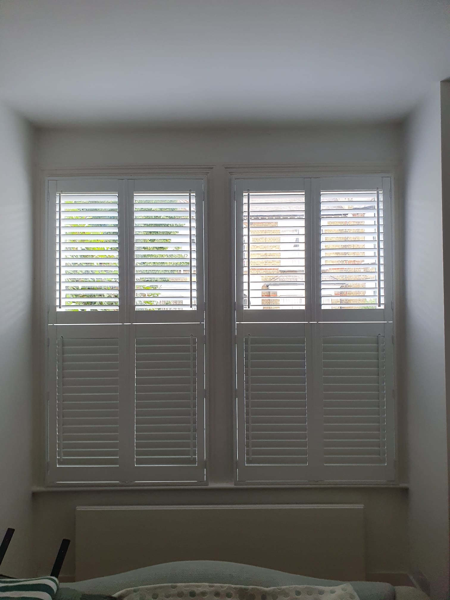 Bespoke Plantation Tier-On-Tier Shutters in Putney