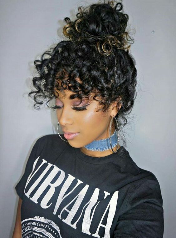 Curly Hair Bangs From Pinterest That are Way Cool – Mane by Mane Addicts