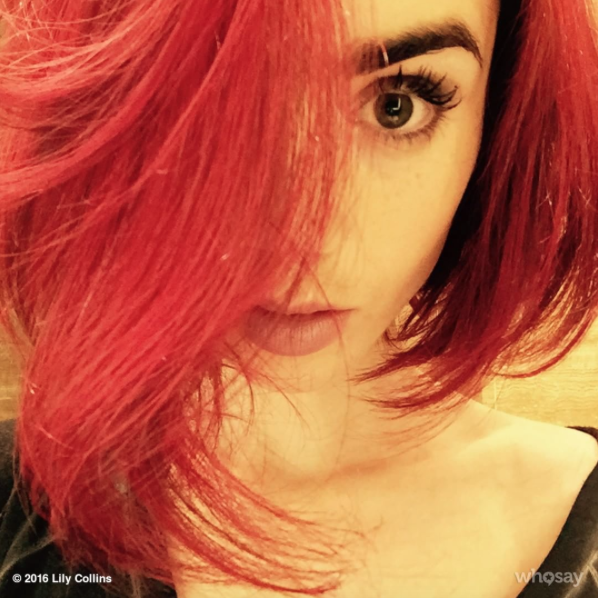 Lily Collins Joins the Red Hair Don't Care Club While in Korea - Mane  Addicts – Mane by Mane Addicts