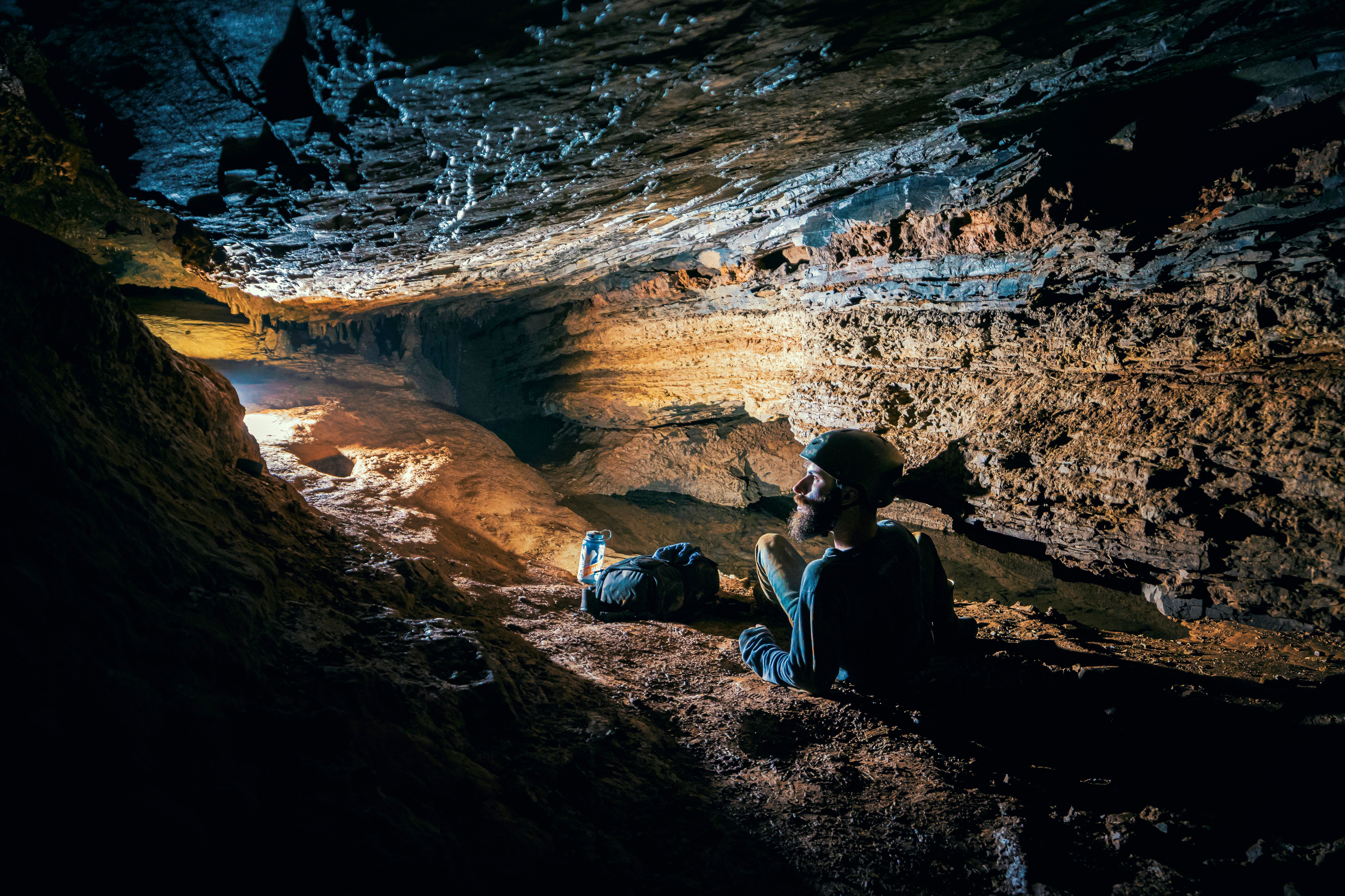 Reclined in cave