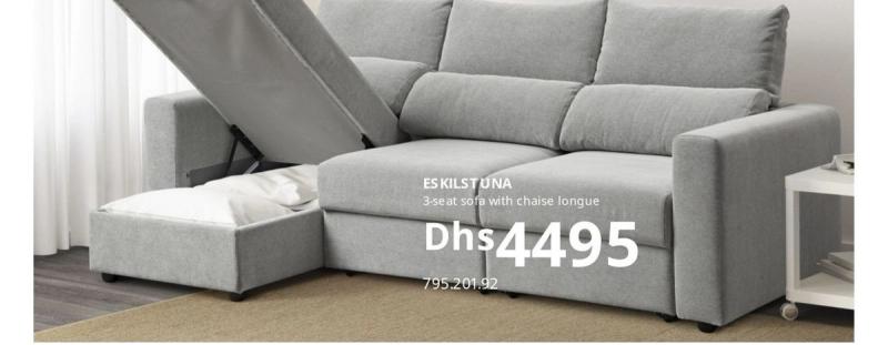 ESKILSTUNA 3-seat sofa with chaise longue