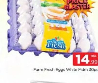 Farm Fresh Eggs White Mdm 30pc