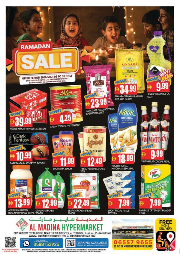 Ramadan Sale - Al Yermook, Sharjah from Al Madina Hypermarket until 8th March