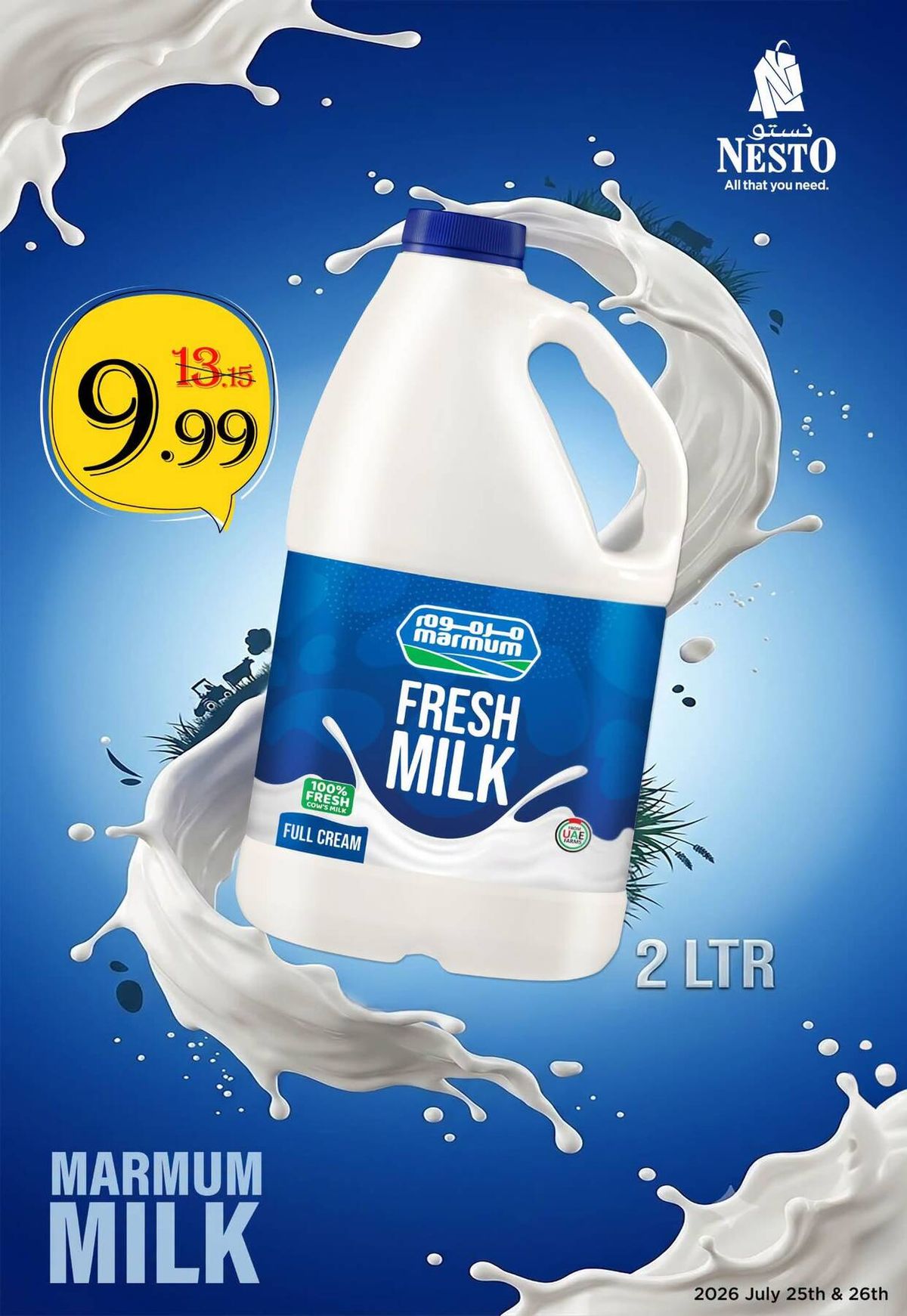 Fresh Milk from Nesto until 26th July