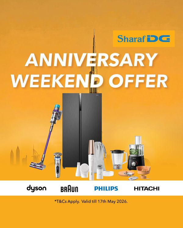 Exclusive Anniversary Offers from Sharaf DG until 17th May