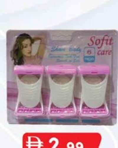 SOFT CARE BODY RAZOR 6 PCS S-606