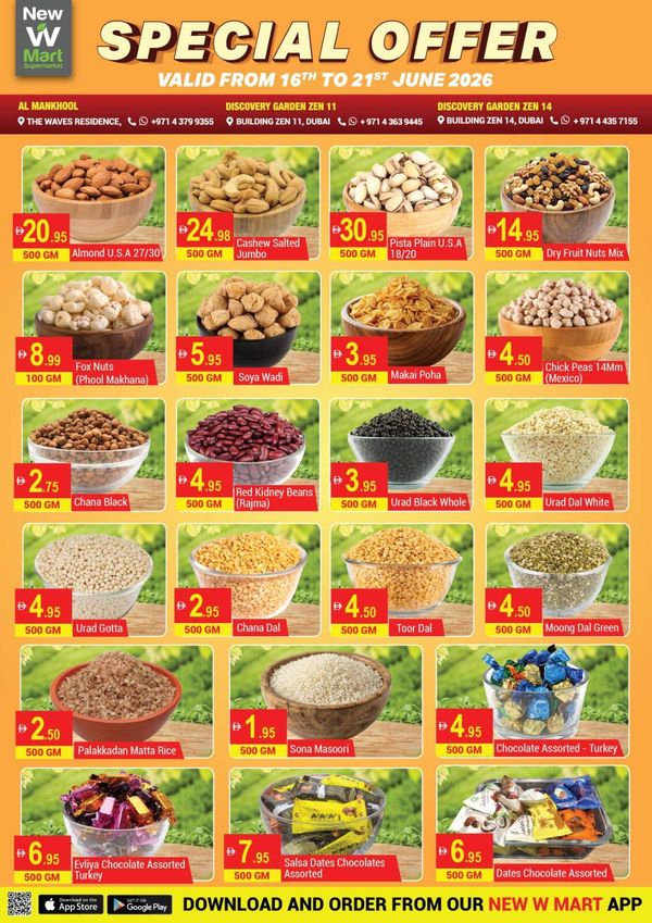 Special Offers from New W Mart until 21st June