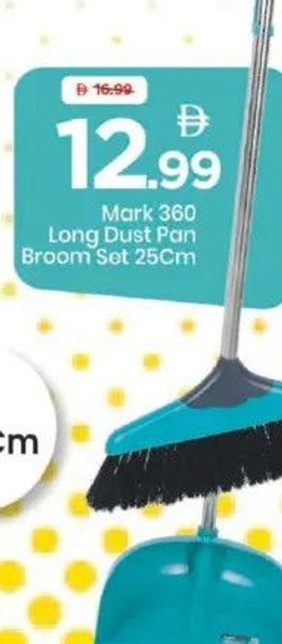 Mark 360 Long Dust Pan Broom Set 25Cm