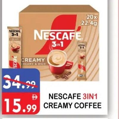 NESCAFE 3IN1 CREAMY COFFEE 20X 22.4G