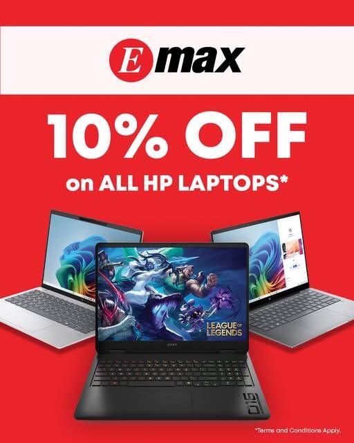 Get 10% On All HP Laptops from Emax until 31st May