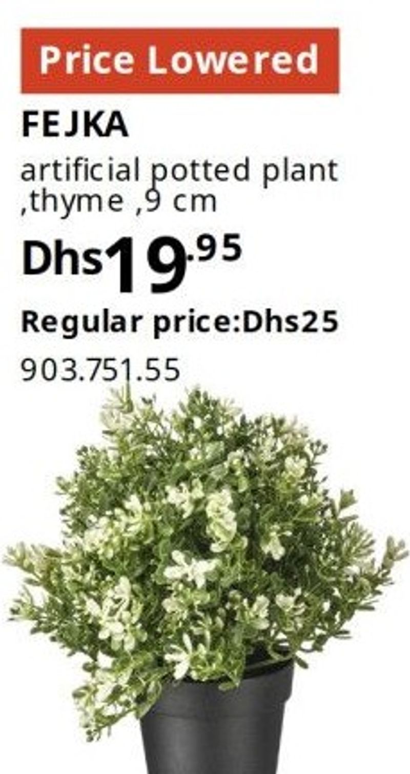 FEJKA artificial potted plant, thyme, 9 cm