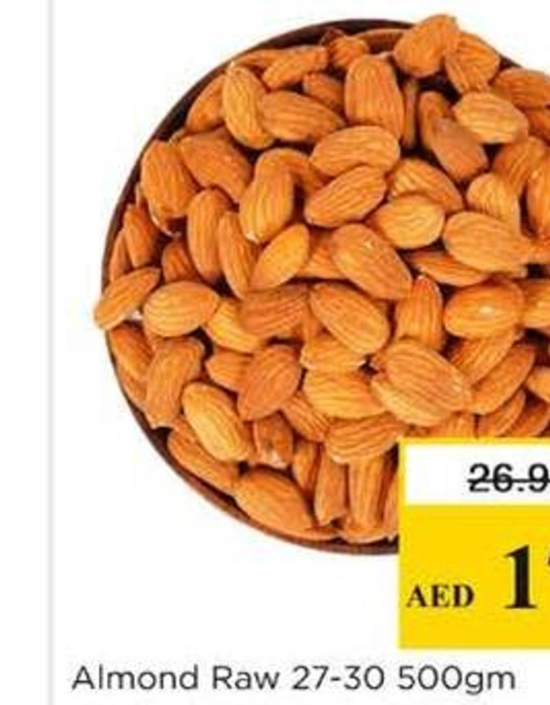 Almond Raw 27-30 500gm