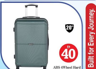 ABS 4Wheel Hard Trolley 20" asstd.