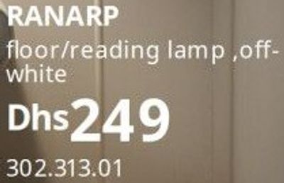 RANARP floor/reading lamp, off-white