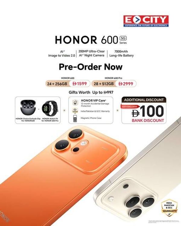 Sale On HONOR 600 Series from ECity until 30th April