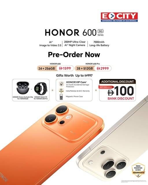 Sale On HONOR 600 Series from ECity until 30th April