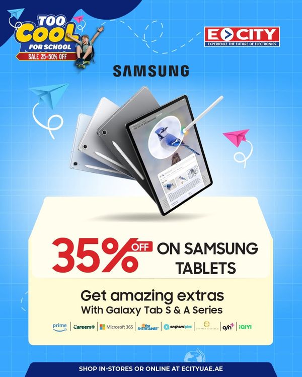 Samsung Galaxy Tabs from ECity until 31st August