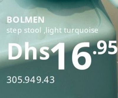 BOLMEN step stool, light turquoise