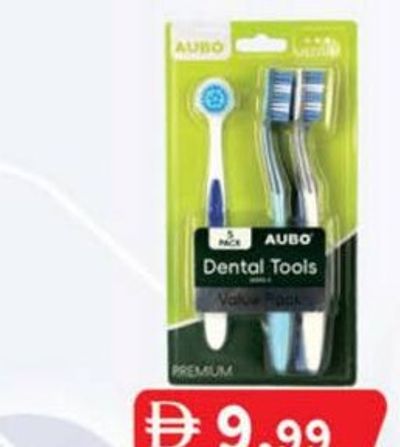 AUBO TOOTHBRUSH MEDIUM 4 PCS + TONGUE CLEANER S-805