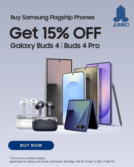 Get 15% OFF from Jumbo until 17th April