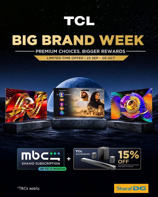 Big Brand Week from Sharaf DG until 5th October