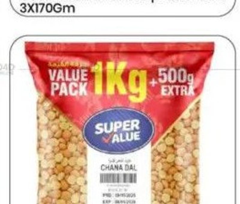 Super Value Chana Dal 1 Kg + 500Gm