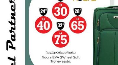 Ndora EVA 2Wheel Soft Trolley asstd.