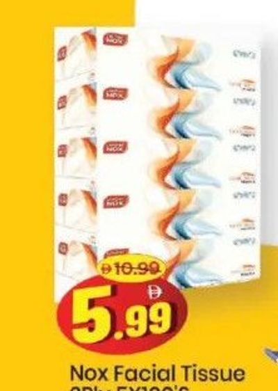 Nox Facial Tissue 2Ply 5X100'S