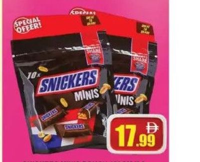 Snickers Minis Pouch 180gm x 2