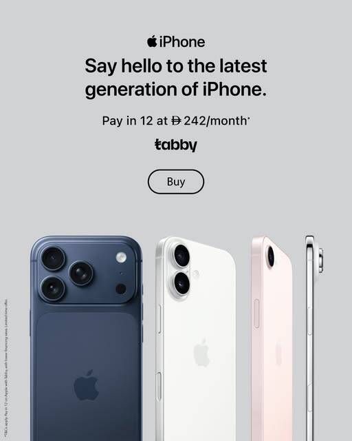Say Hello To The Latest Generation Of iPhone from Sharaf DG until 11th June