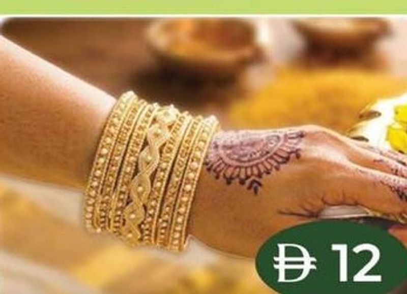 Ladies Gold Tone Bangles Set