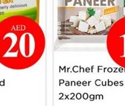 Mr.Chef Frozen Paneer Cubes 2x200gm