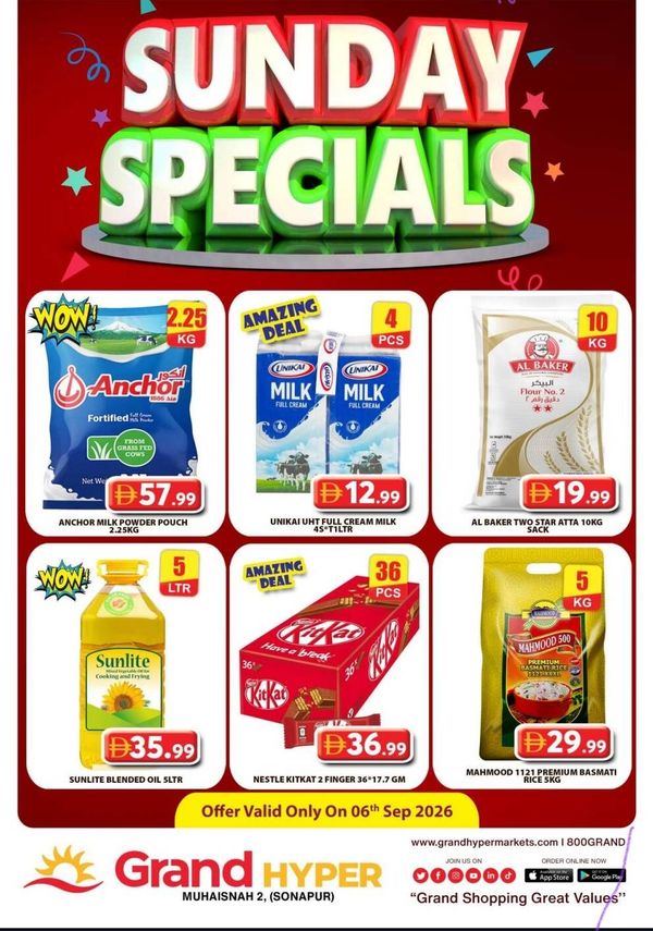 Sunday Specials