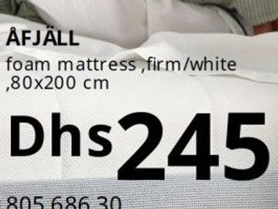 AFJÄLL foam mattress, firm/white, 80x200 cm
