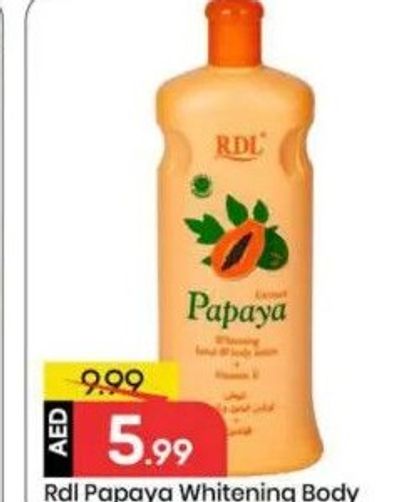 Rdl Papaya Whitening Body Lotion 600Ml